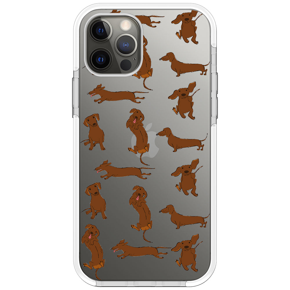 Baby Dachshund Collage Impact iPhone Case