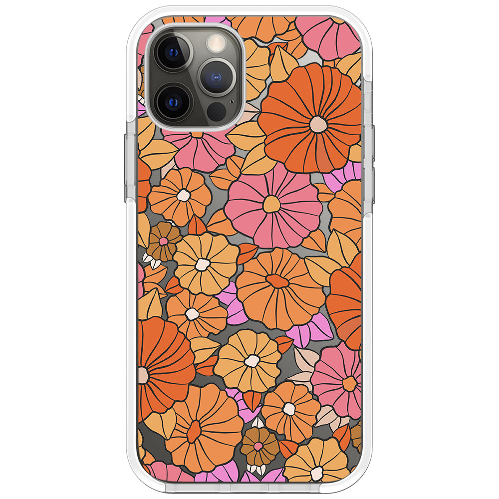 Retro Flowers Impact iPhone Case