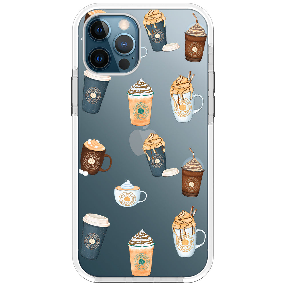 Pumpkin Spice Latte Collage iPhone Case