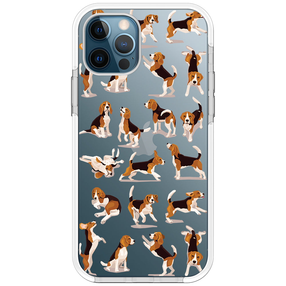 Beagle Hearts Impact iPhone Case