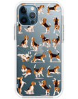 Beagle Hearts Impact iPhone Case