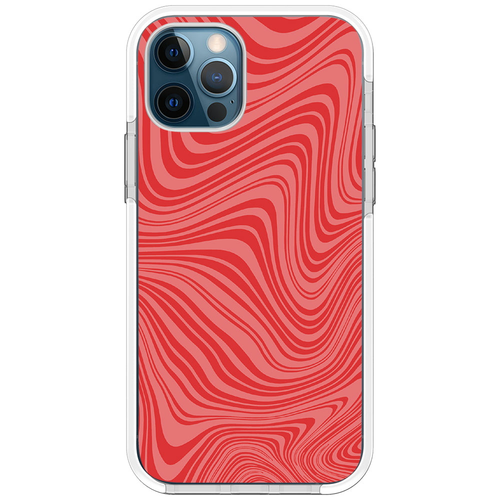 Psychedelic  Red Swirl iPhone Case