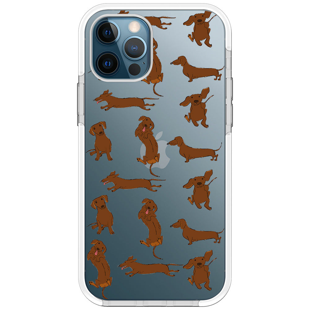 Baby Dachshund Collage Impact iPhone Case