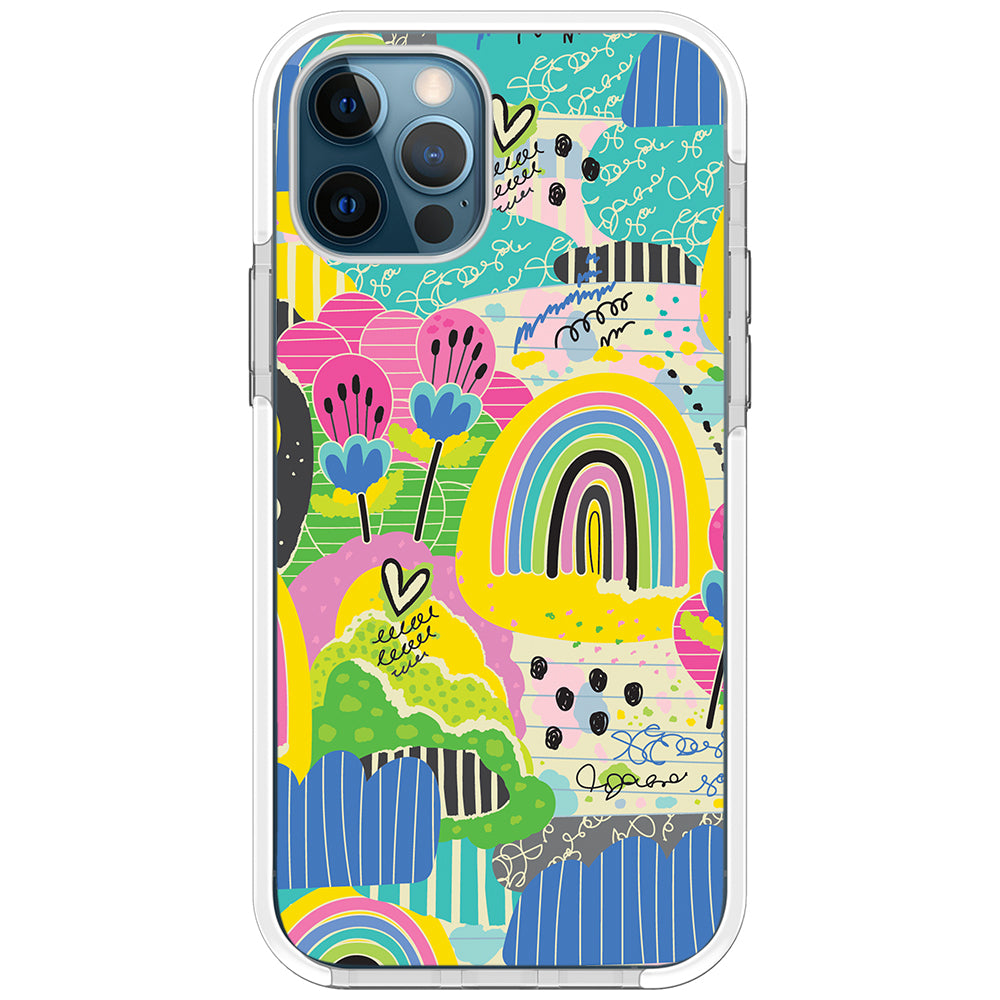 Rainbow Patches Impact iPhone Case