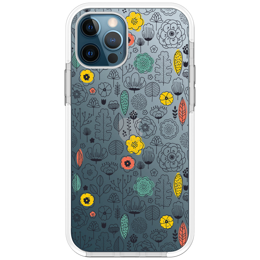 Minimal Scandinavian Flowers Impact iPhone Case