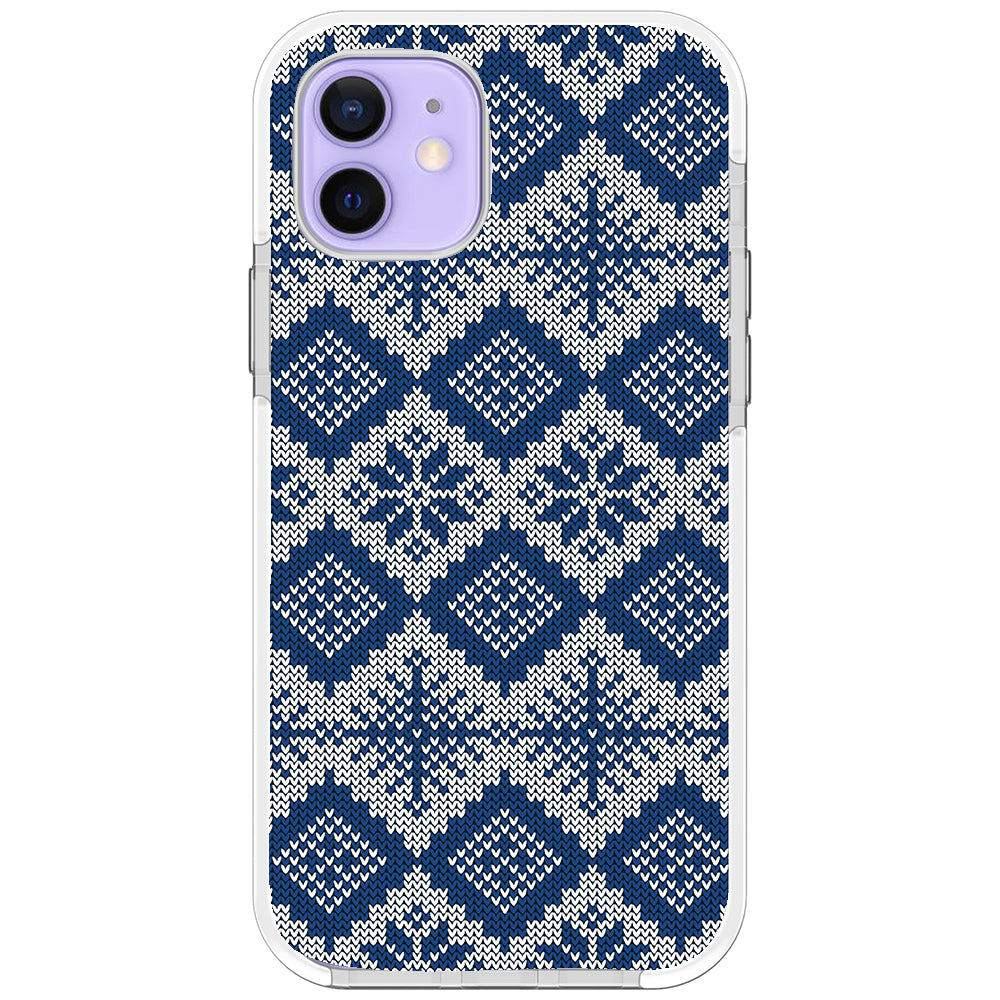 Ugly Sweater Blue White Impact iPhone Case