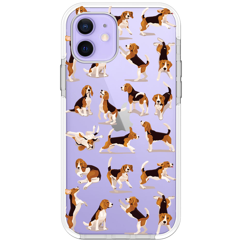 Beagle Hearts Impact iPhone Case