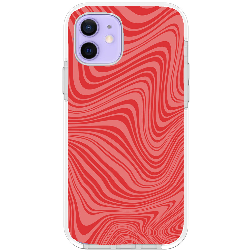 Psychedelic  Red Swirl iPhone Case