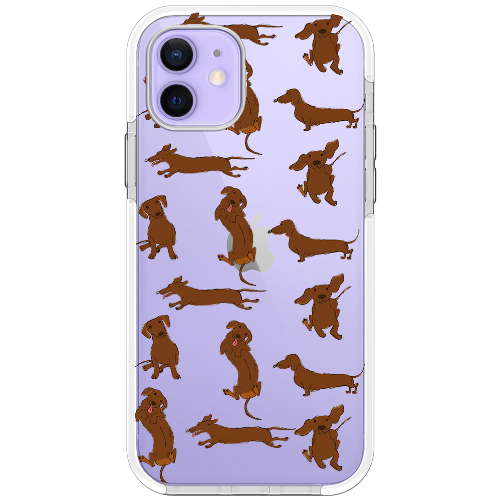 Baby Dachshund Collage Impact iPhone Case