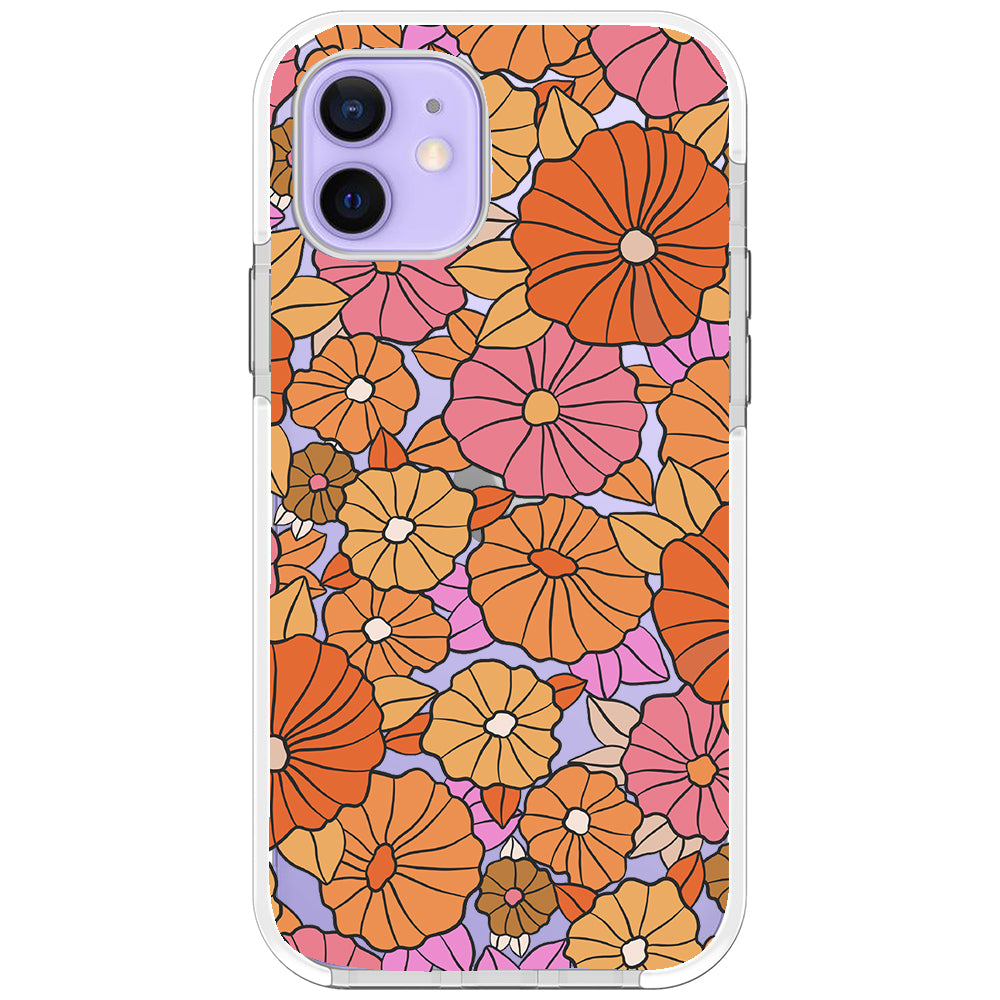 Retro Flowers Impact iPhone Case