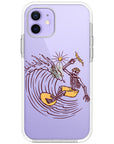 Surfing Skeleton Impact iPhone Case