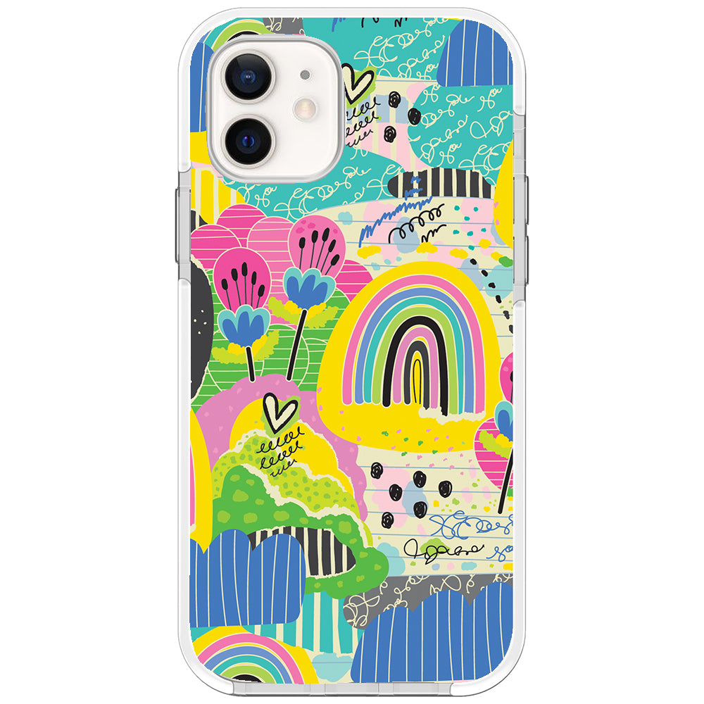 Rainbow Patches Impact iPhone Case