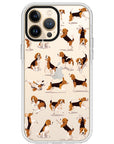 Beagle Hearts Impact iPhone Case