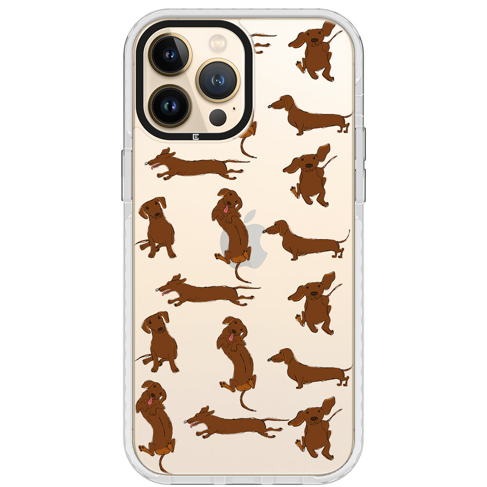 Baby Dachshund Collage Impact iPhone Case