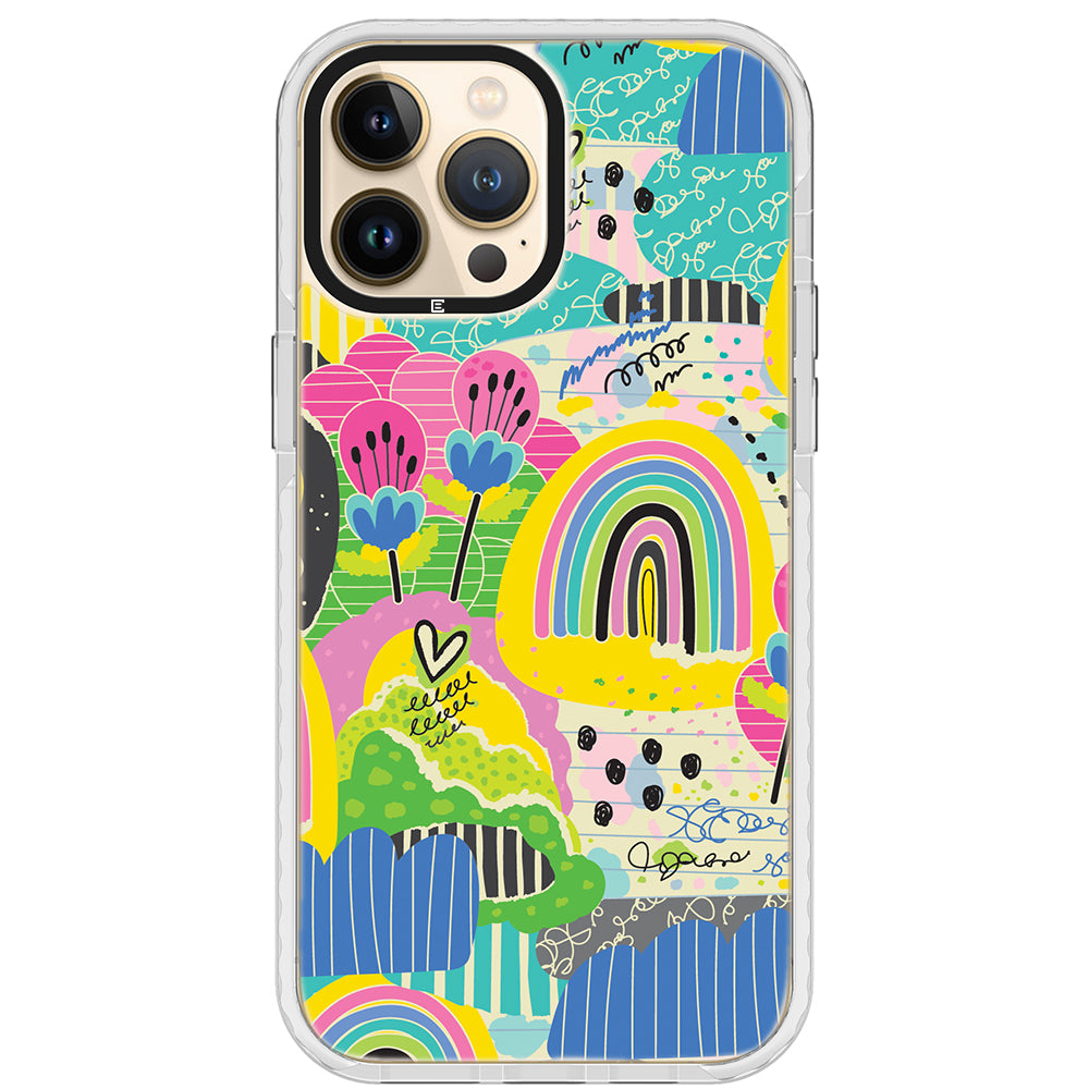 Rainbow Patches Impact iPhone Case