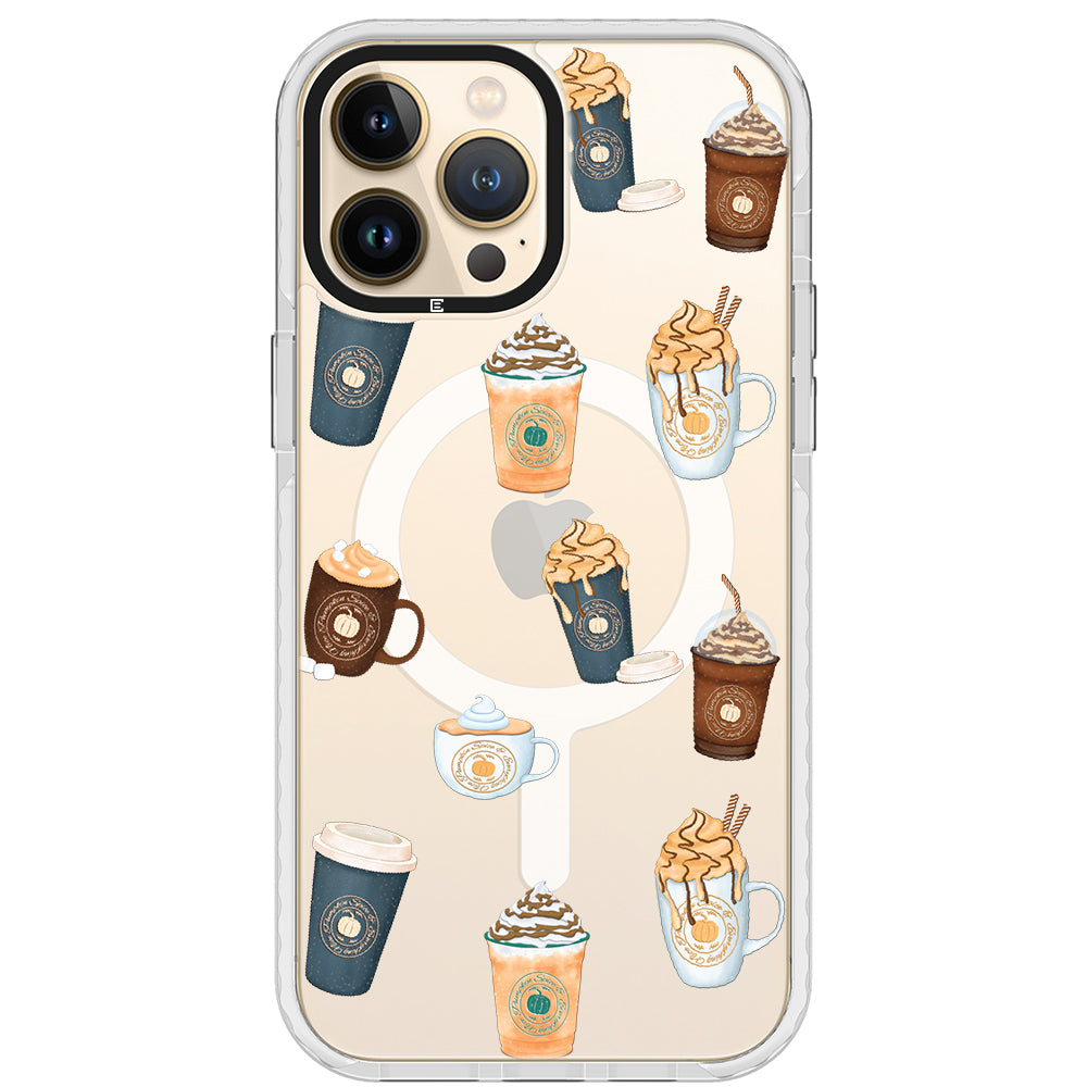 Pumpkin Spice Latte Collage iPhone Case