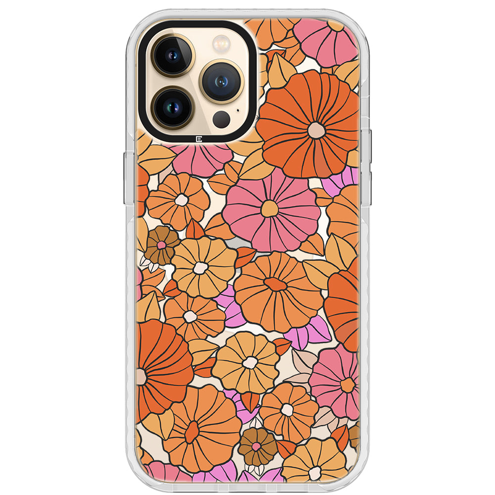 Retro Flowers Impact iPhone Case