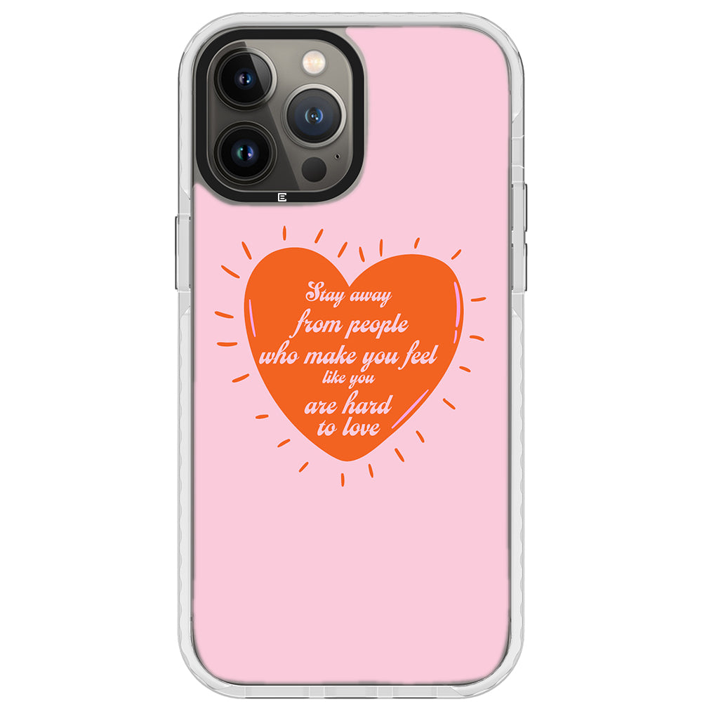 Stay Away Quote Impact iPhone Case