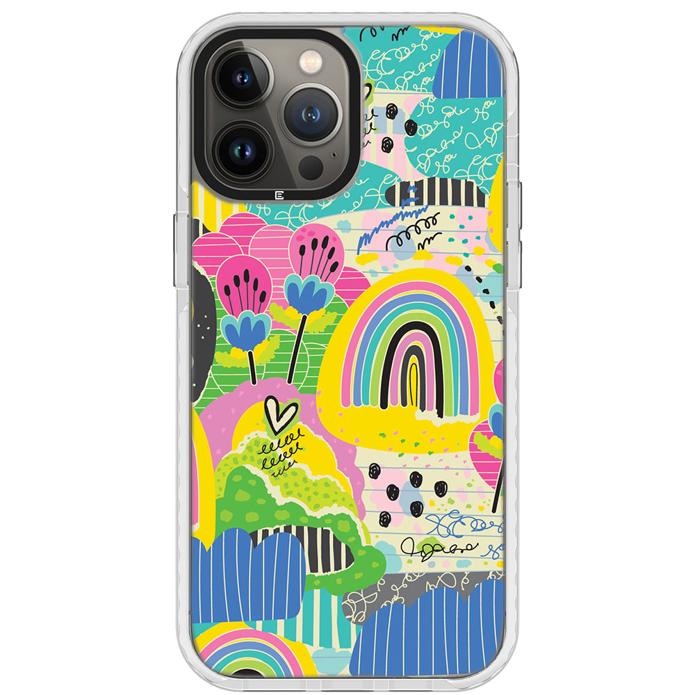 Rainbow Patches Impact iPhone Case