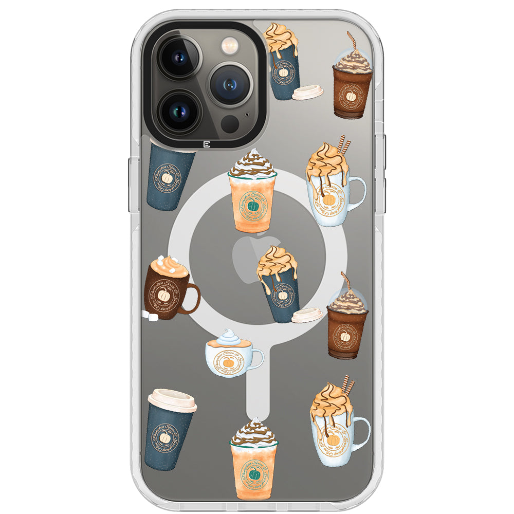 Pumpkin Spice Latte Collage iPhone Case