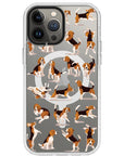 Beagle Hearts Impact iPhone Case