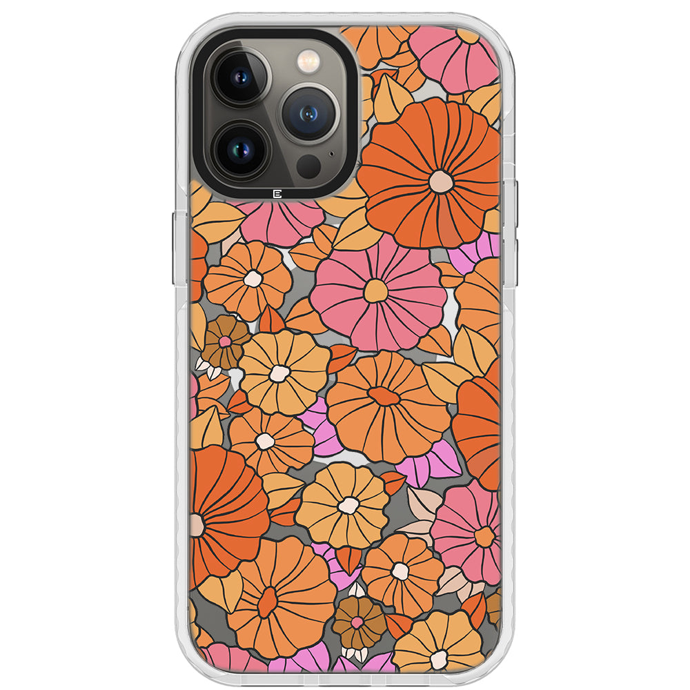 Retro Flowers Impact iPhone Case