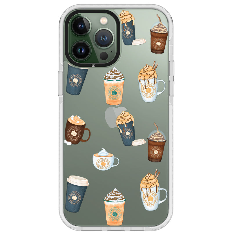 Pumpkin Spice Latte Collage iPhone Case