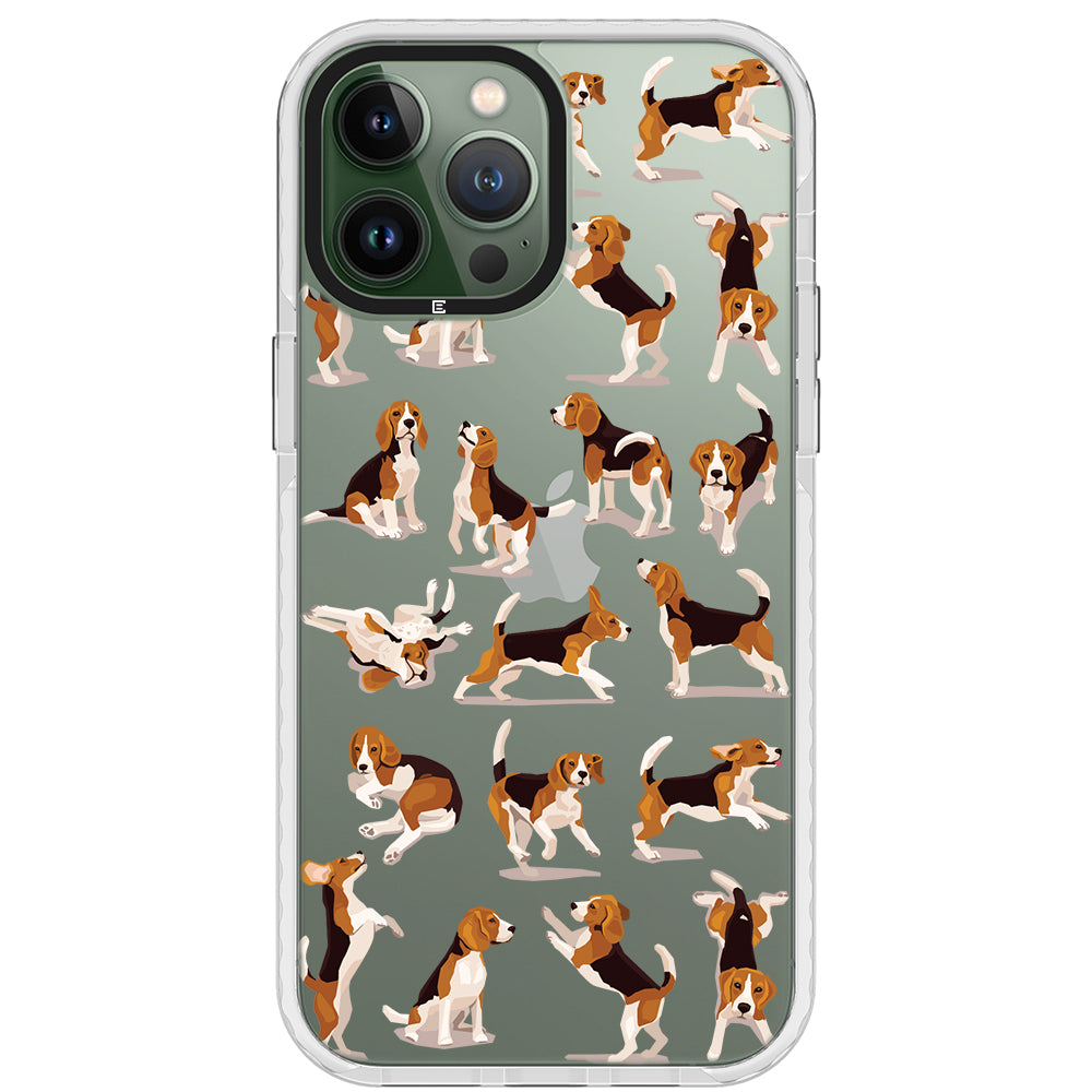 Beagle Hearts Impact iPhone Case