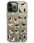 Beagle Hearts Impact iPhone Case