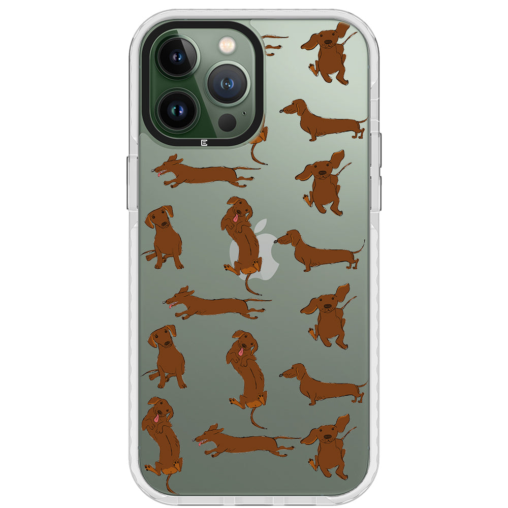 Baby Dachshund Collage Impact iPhone Case