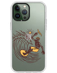 Surfing Skeleton Impact iPhone Case