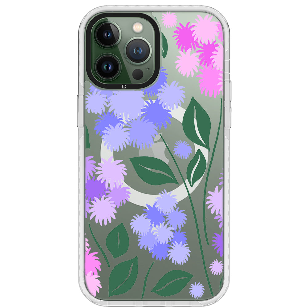 Ageratum Floral Impact iPhone Case