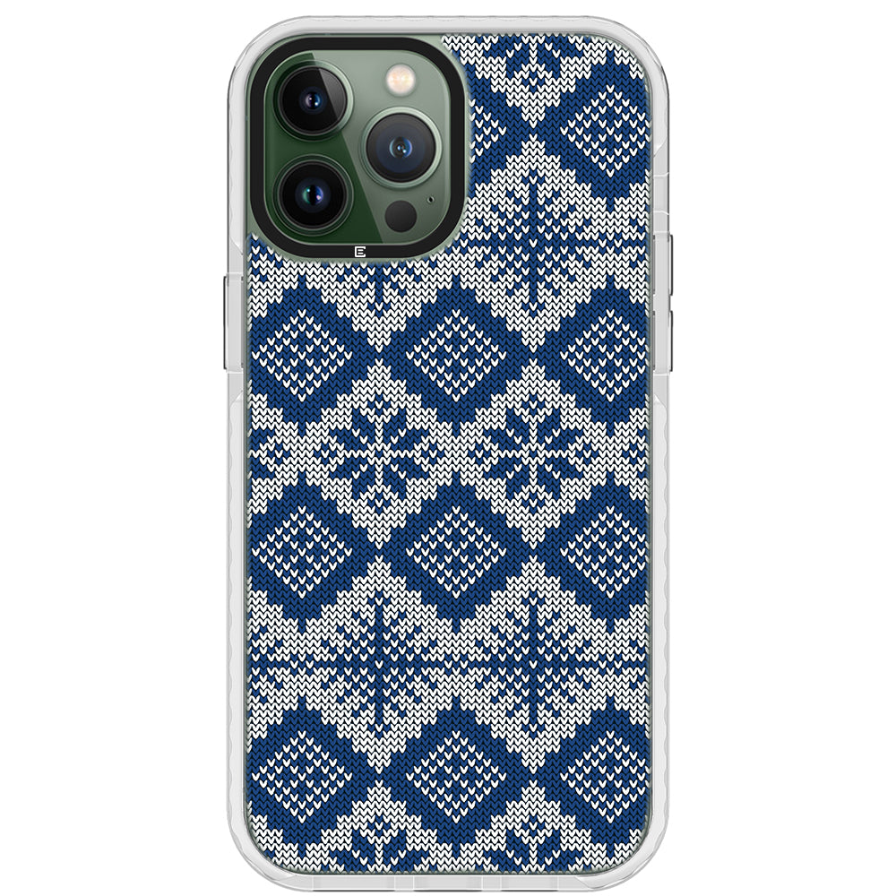 Ugly Sweater Blue White Impact iPhone Case