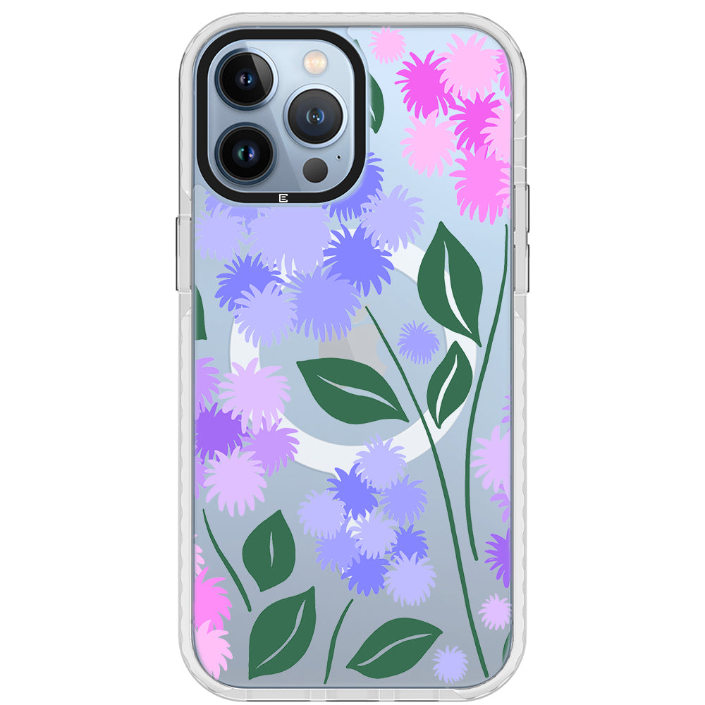 Ageratum Floral Impact iPhone Case