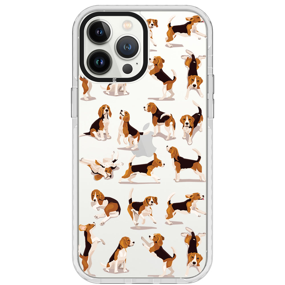 Beagle Hearts Impact iPhone Case