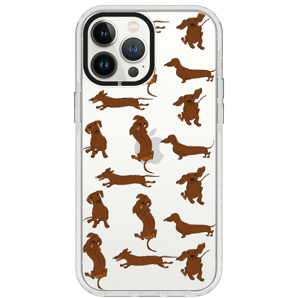 Baby Dachshund Collage Impact iPhone Case