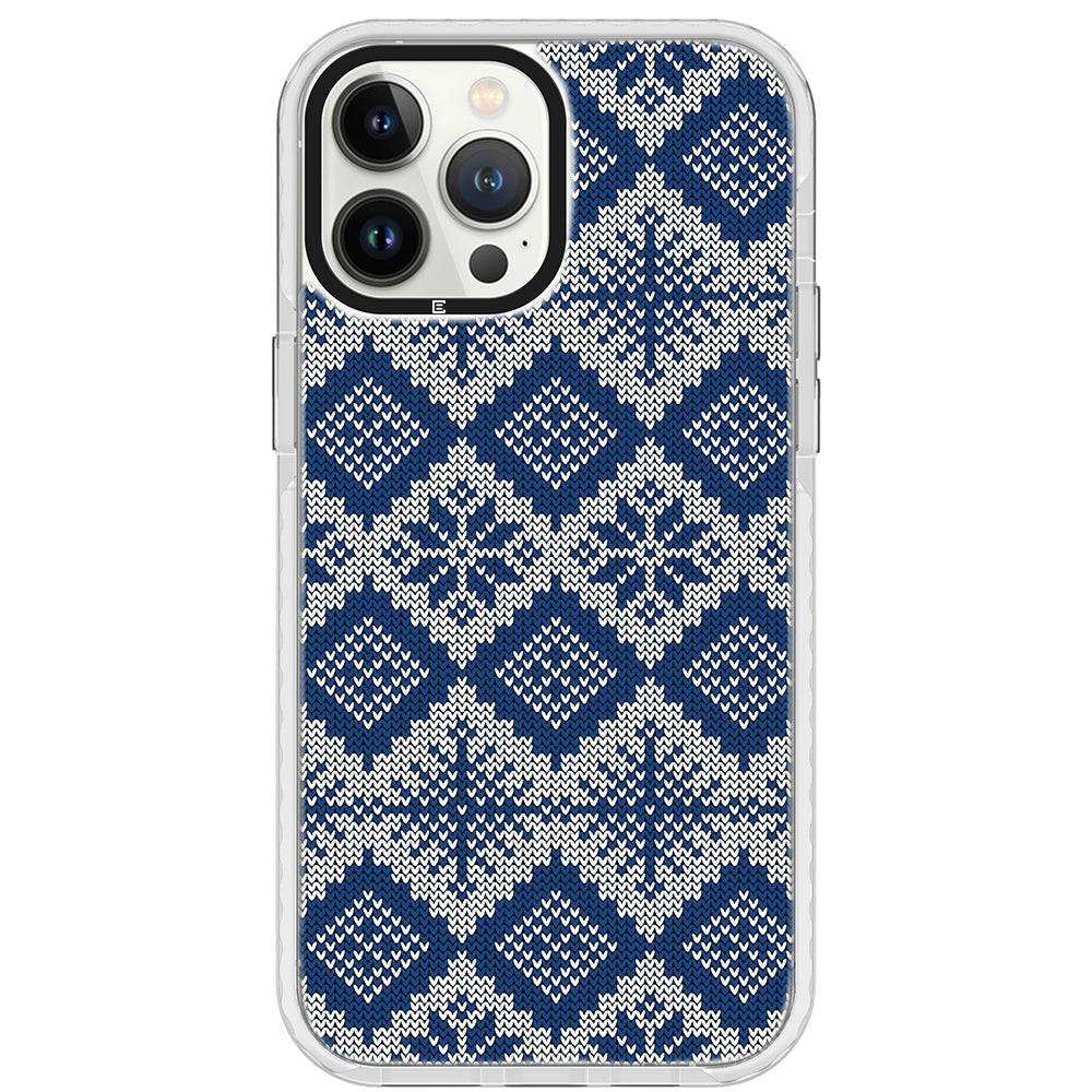 Ugly Sweater Blue White Impact iPhone Case