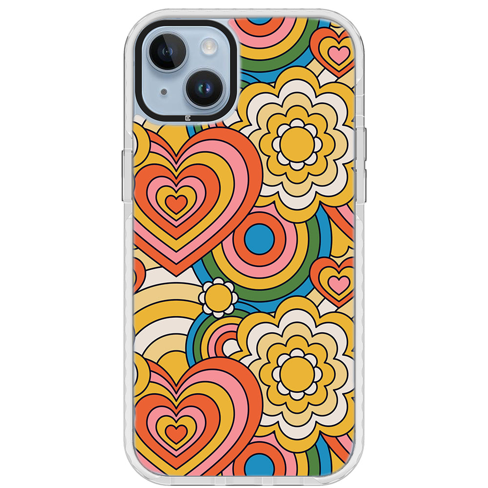 Colorful 70&#39;s Pattern Impact iPhone Case
