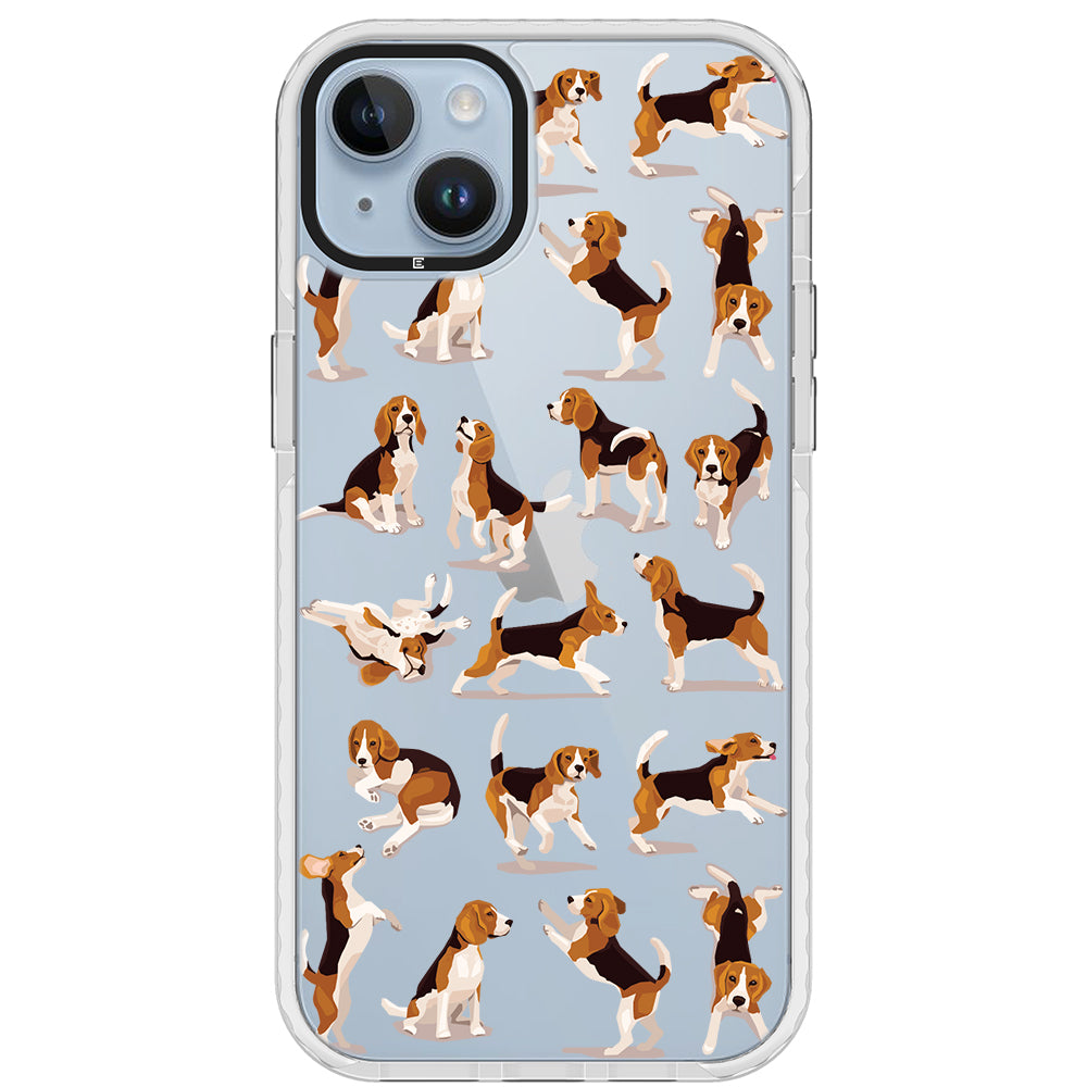 Beagle Hearts Impact iPhone Case