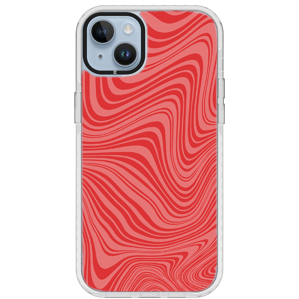 Psychedelic  Red Swirl iPhone Case