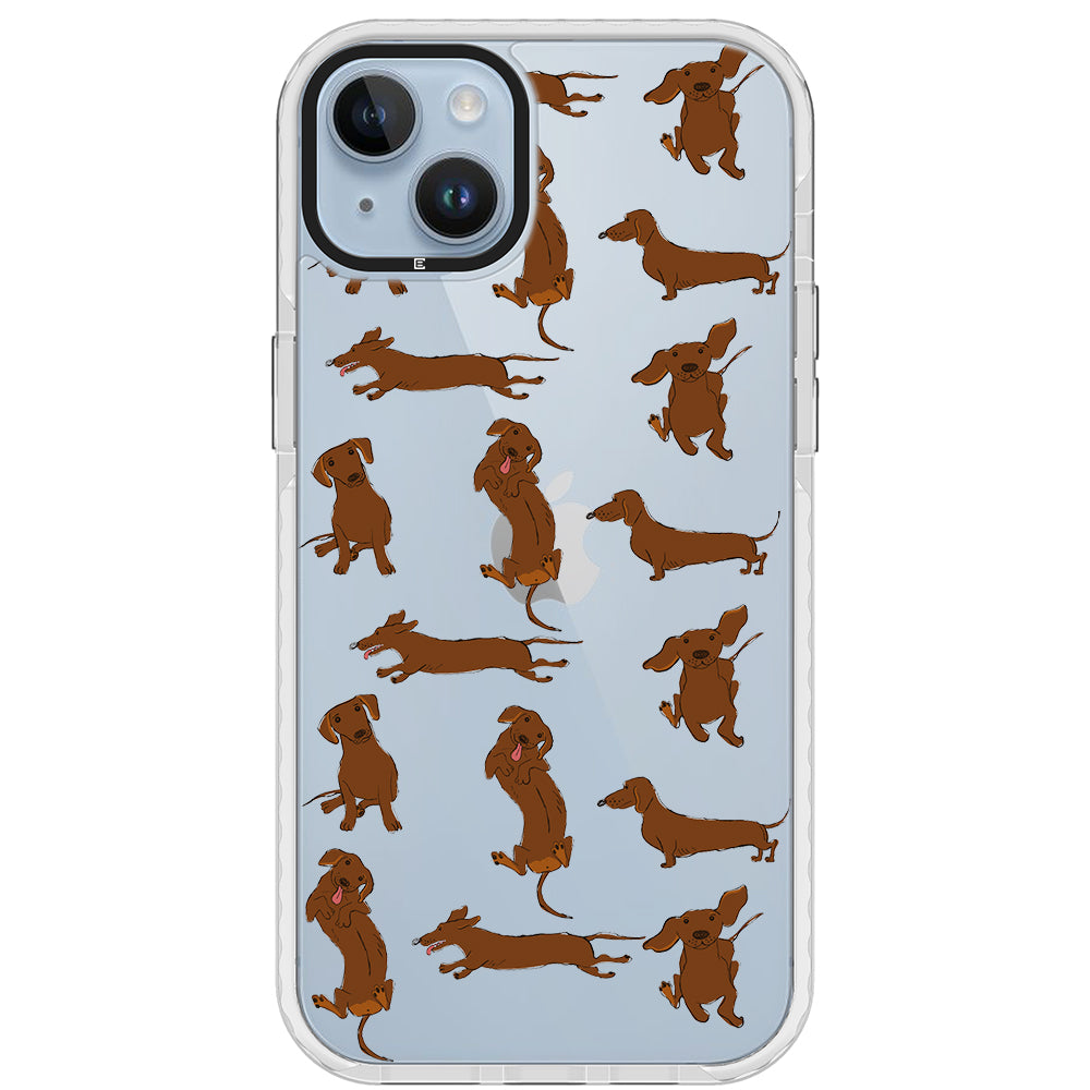 Baby Dachshund Collage Impact iPhone Case