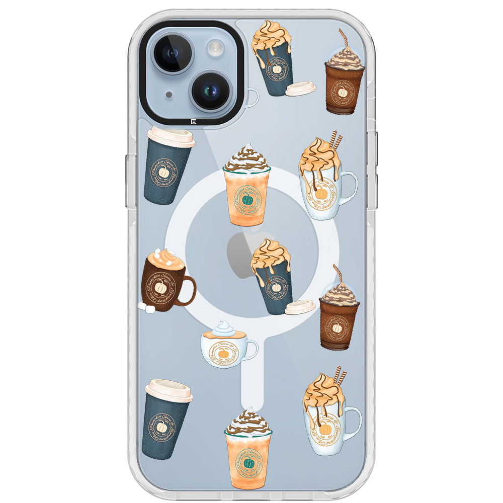 Pumpkin Spice Latte Collage iPhone Case