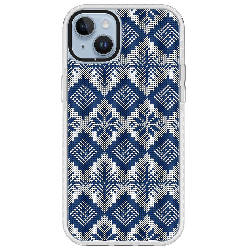 Ugly Sweater Blue White Impact iPhone Case