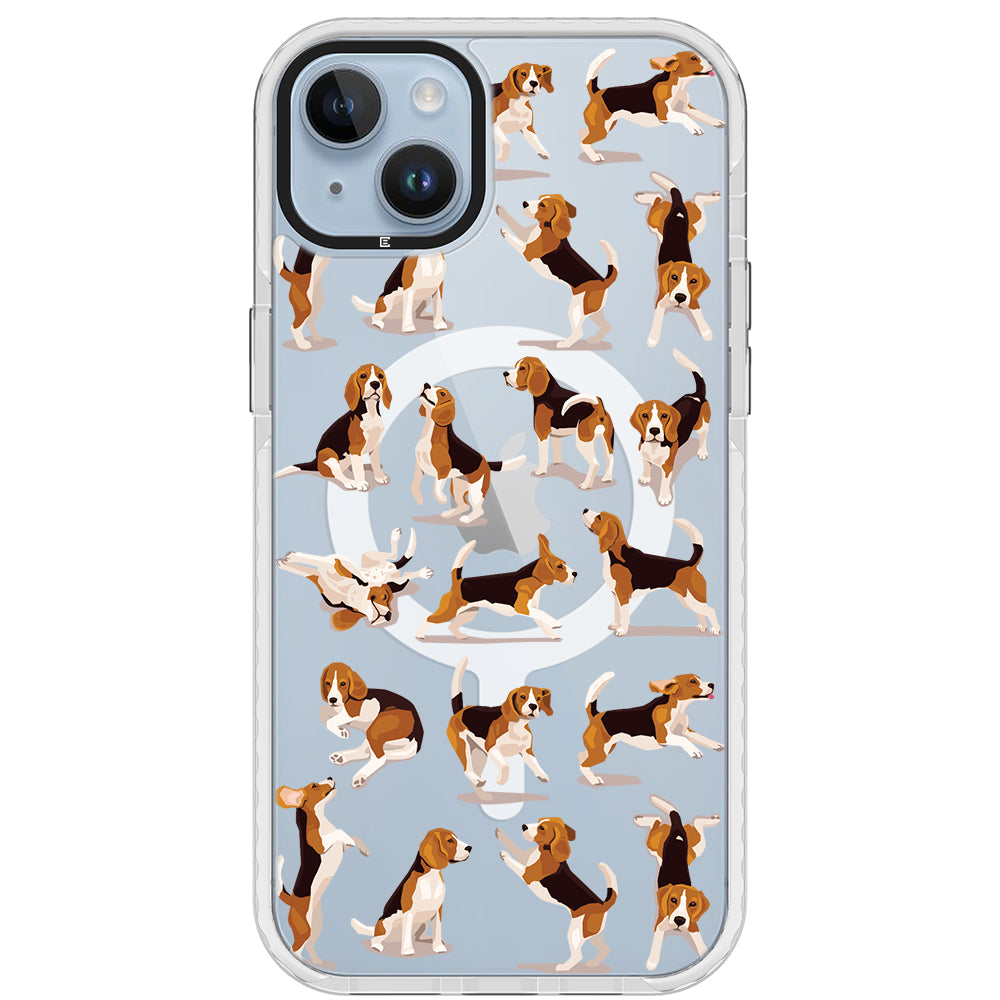 Beagle Hearts Impact iPhone Case