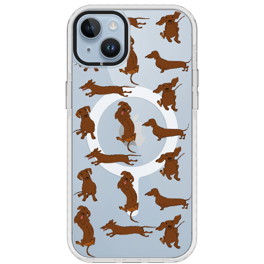 Baby Dachshund Collage Impact iPhone Case