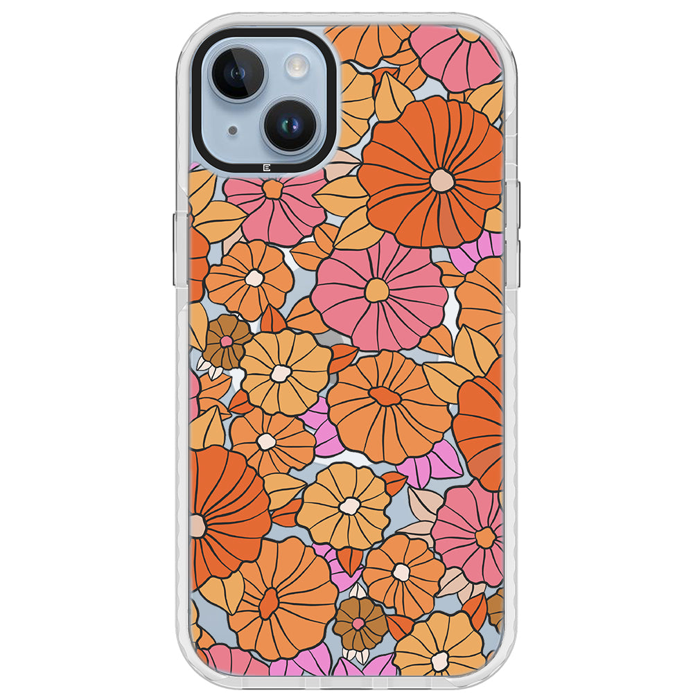 Retro Flowers Impact iPhone Case