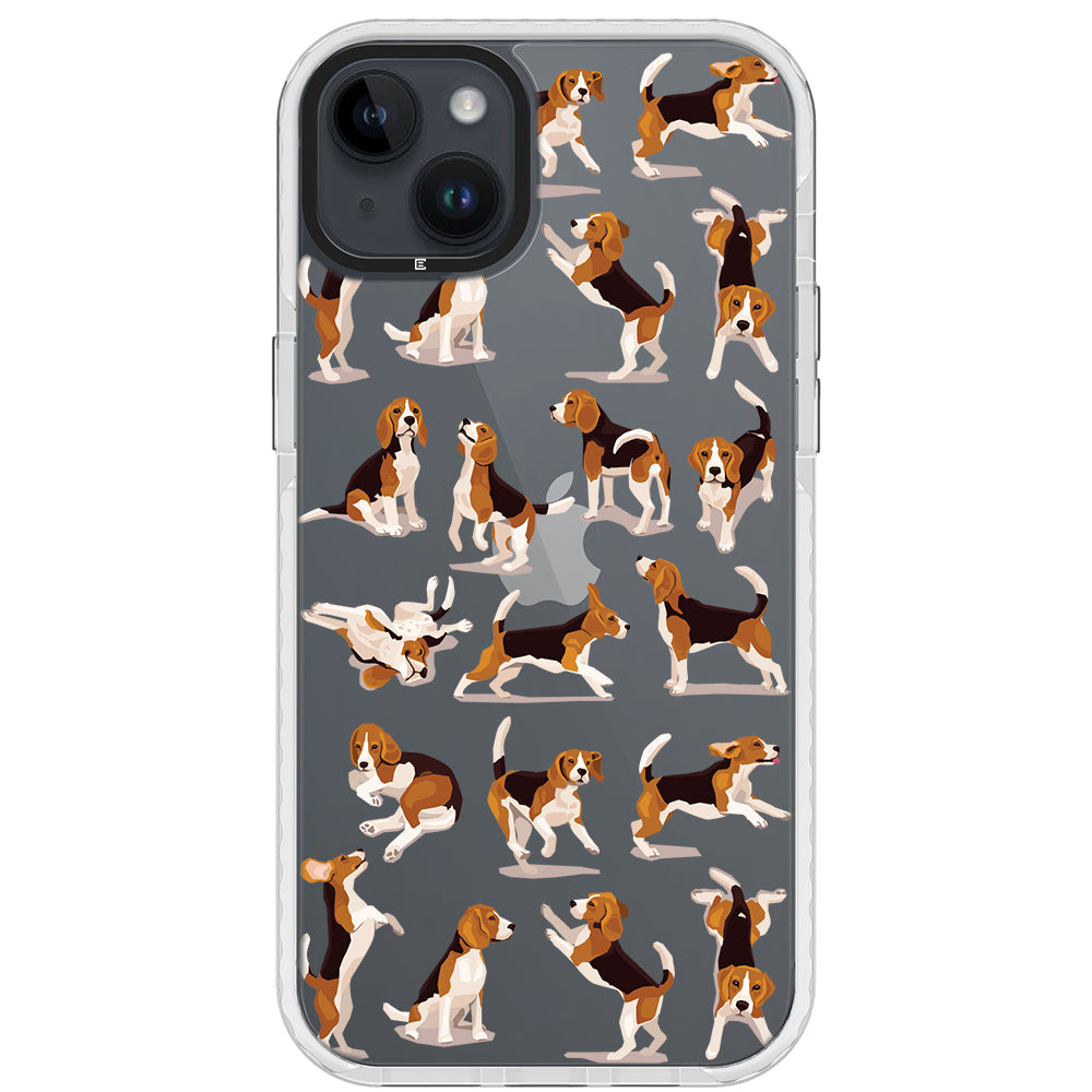 Beagle Hearts Impact iPhone Case