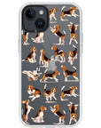 Beagle Hearts Impact iPhone Case