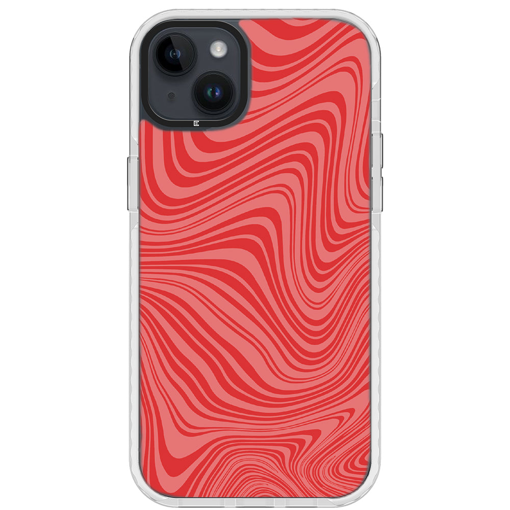 Psychedelic  Red Swirl iPhone Case