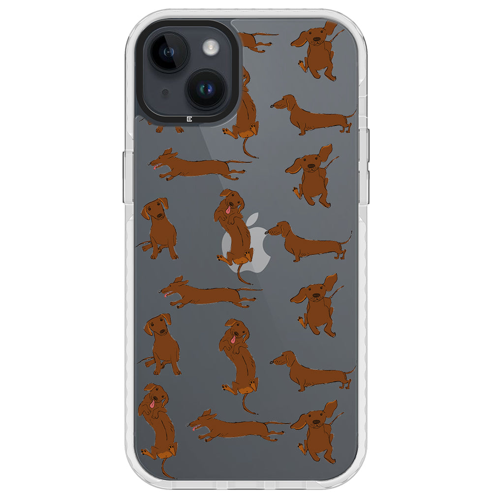 Baby Dachshund Collage Impact iPhone Case